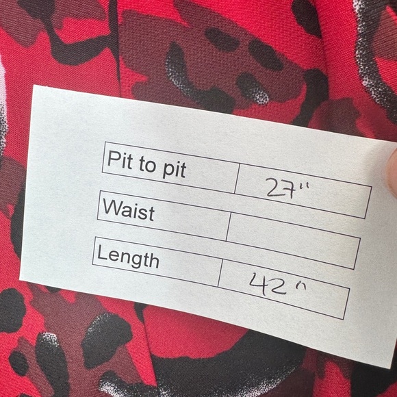 Pennington's In Every Story Animal Print Shirt Dress Red - Picture 7 of 7